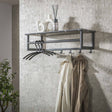 Coat racks - Coat rack Kris 6 - Angled Black - With rod - Dimehouse