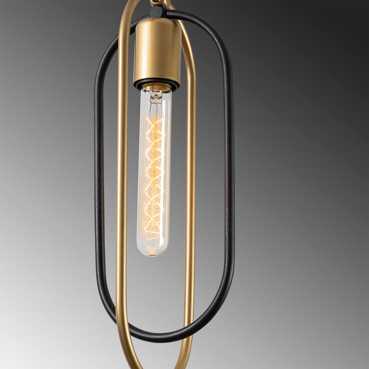 Pendant lamp 5-light Black Gold Metal Dune 