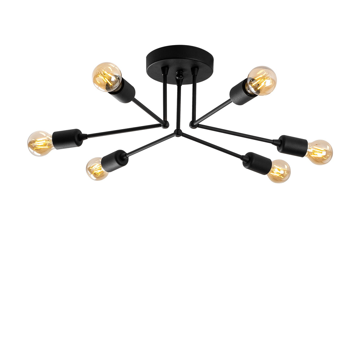 Ceiling lamp Black Metal Sentinel 