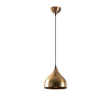 Round Pendant Lamp Bronze-colored Metal Eclipse 