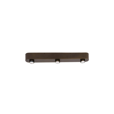 Ceiling lamp 3-light brown metal Bor