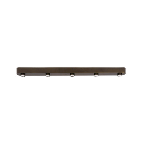 Ceiling lamp 5-light brown metal Bor