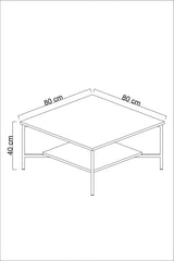 Furniture Set Walnut-Black - Chrome Line - Coffee table + TV cabinet