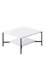 Meubelsets - Meubelset Wit - Zwart - Chrome Line - Salontafel + TV Meubel - Dimehouse