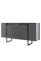 Modern Sideboard Anthracite Luxury 160x80x35 - Black Frame 