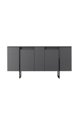 Furniture Set Anthracite Luxe - Coffee Table + TV Cabinet + Dresser - Black Frame