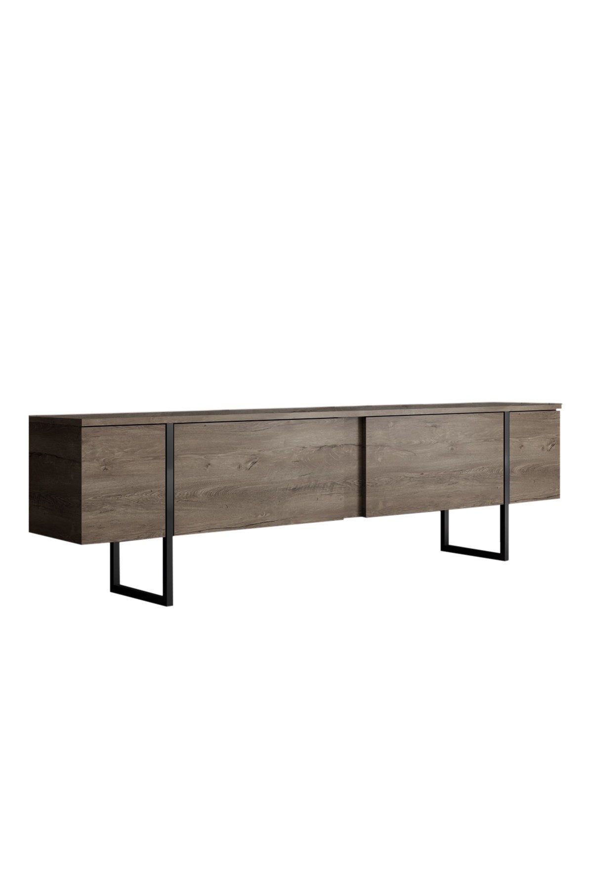 Furniture set Walnut Luxe - Coffee table + TV cabinet + sideboard - Black frame