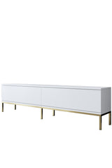 Furniture Set White Lord - Coffee Table + TV Cabinet + Sideboard - Gold Frame