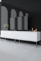 White Lord Furniture Set - Coffee Table + TV Furniture + Sideboard - Silver Frame 