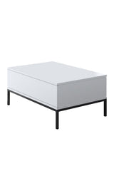 Meubelsets - Meubelset Wit Lord - Salontafel + TV Meubel + Dressoir - Zwart Frame - Dimehouse