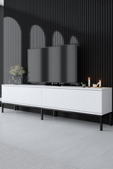 Meubelsets - Meubelset Wit Lord - Salontafel + TV Meubel + Dressoir - Zwart Frame - Dimehouse