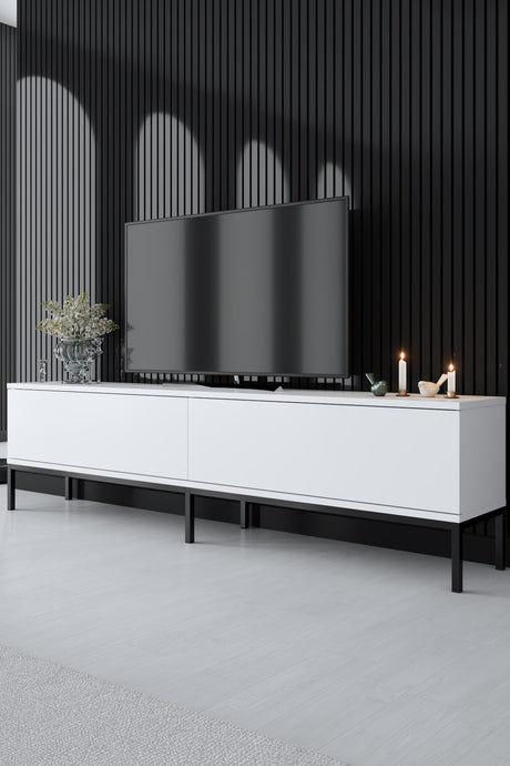 Furniture Set White Lord - Coffee Table + TV Cabinet + Sideboard - Black Frame