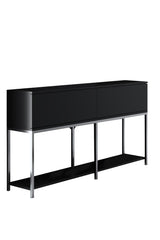 Furniture Set Black Lord - Coffee Table + TV Cabinet + Sideboard - Silver Frame
