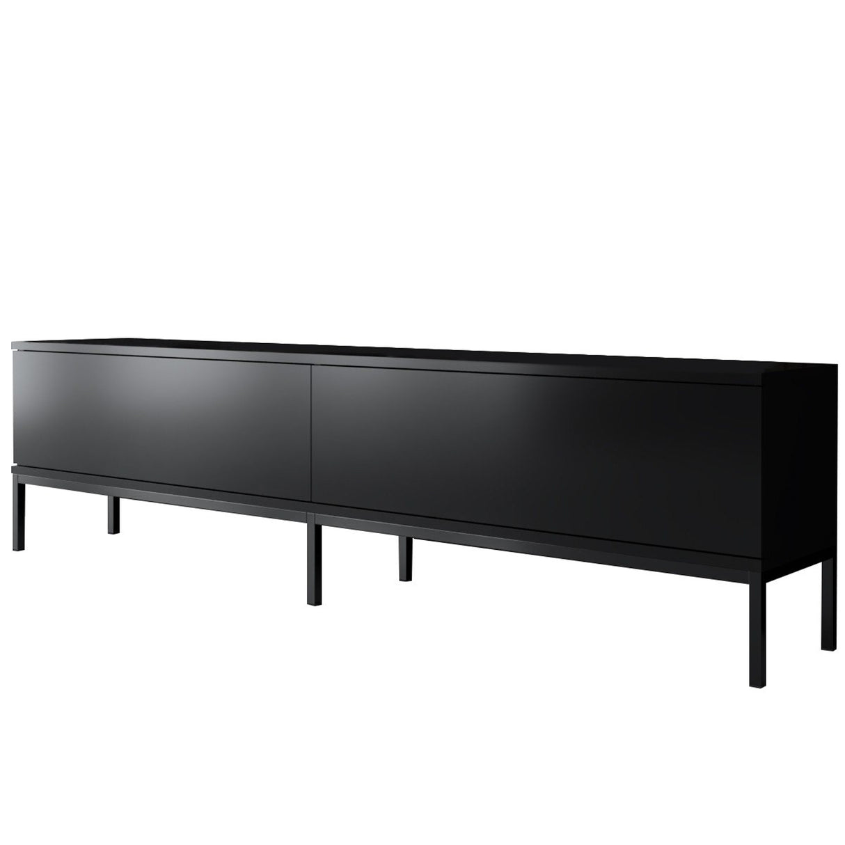 TV Meubels - TV Meubel Lord Zwart Melamine 180x47x30 cm - Dimehouse