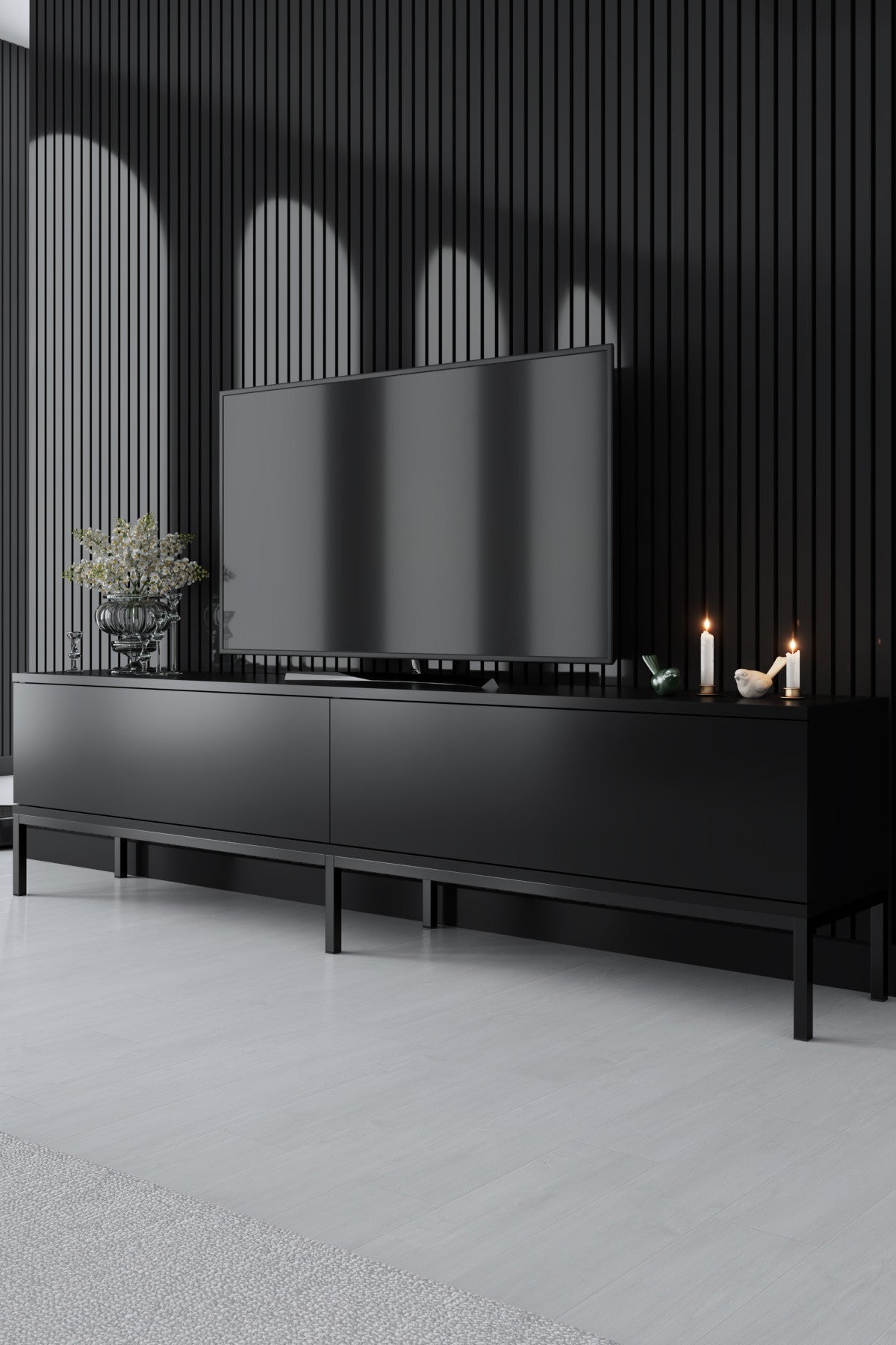 Furniture Set Black Lord - Coffee Table + TV Cabinet + Dresser - Black Frame
