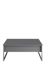 Furniture Set Anthracite Luxe - Coffee Table + TV Cabinet + Dresser - Silver Frame