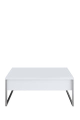 Furniture Set White Luxury - Coffee Table + TV Cabinet + Dresser Luxury - Silver Frame