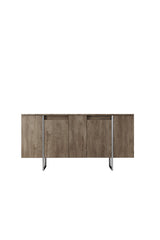 Furniture Set Walnut Luxe - Coffee table + TV cabinet + sideboard - Silver frame