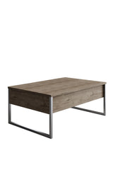 Furniture Set Walnut Luxe - Coffee table + TV cabinet + sideboard - Silver frame