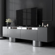 TV Furniture - TV Furniture Anthracite Bohem 180x50x30 - Silver Frame - Dimehouse