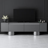 TV Meubels - TV Meubel Antraciet Bohem 180x50x30 - Zilver Frame - Dimehouse