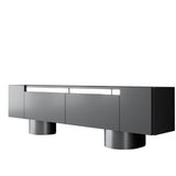 TV Meubels - TV Meubel Antraciet Bohem 180x50x30 - Zilver Frame - Dimehouse