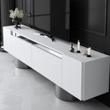 TV Meubels - TV Meubel Wit Bohem 180x50x30 - Zilver Frame - Dimehouse