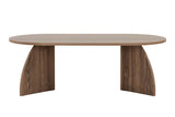 Melina coffee table oval walnut 120 cm Melamine-coated wood composite