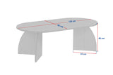 Melina coffee table oval walnut 120 cm Melamine-coated wood composite