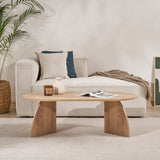 Melina coffee table oval in sapphire oak look Melamine-coated wood
