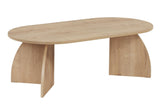 Melina coffee table oval in sapphire oak look Melamine-coated wood