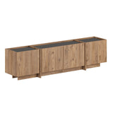 Lowen TV cabinet in oak look 180 cm Atlantic Pine and anthracite melamine wood