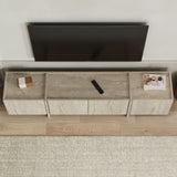 Lowen TV cabinet travertine 180 cm Melamine-coated wood