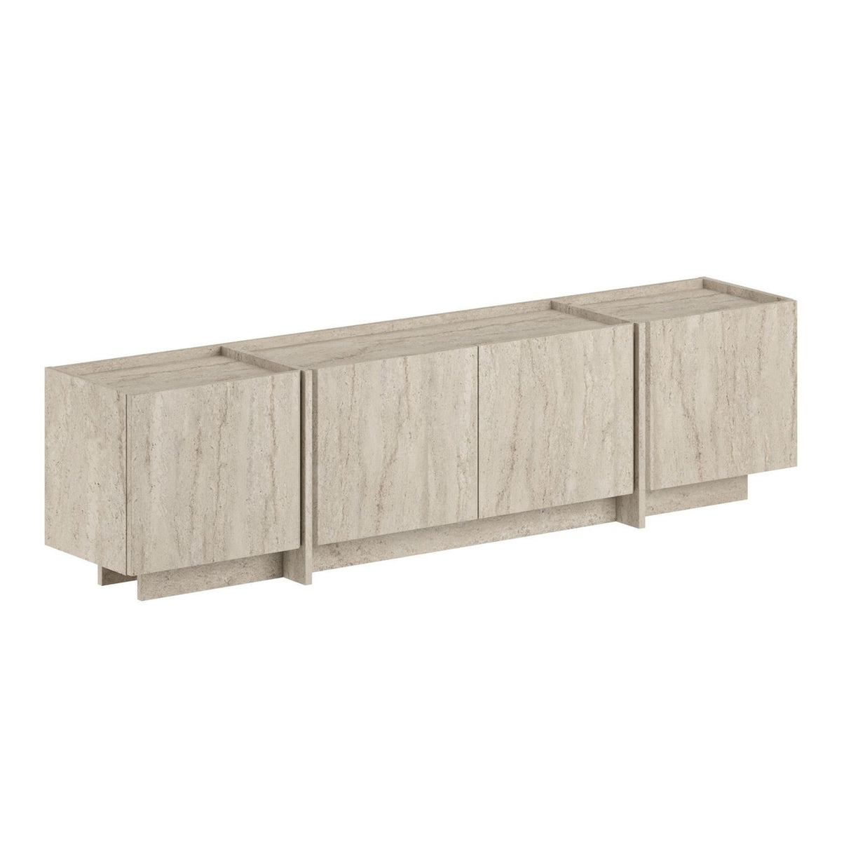 Lowen TV cabinet travertine 180 cm Melamine-coated wood