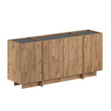 Dorma side table in oak look 180 cm Atlantic Pine and anthracite Melamine coated wood
