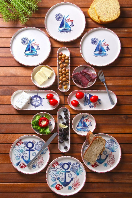 KAHSER14-MARINE White Blue Red 100% CERAMIC 6 cm wide