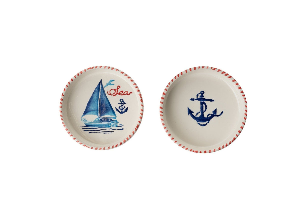 KAHSER14-MARINE White Blue Red 100% CERAMIC 6 cm breed