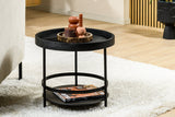 Round Coffee Table Nyla Mangohout Black