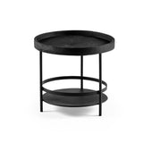 Round Coffee Table Nyla Mangohout Black