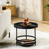 Round Coffee Table Nyla Mangohout Black