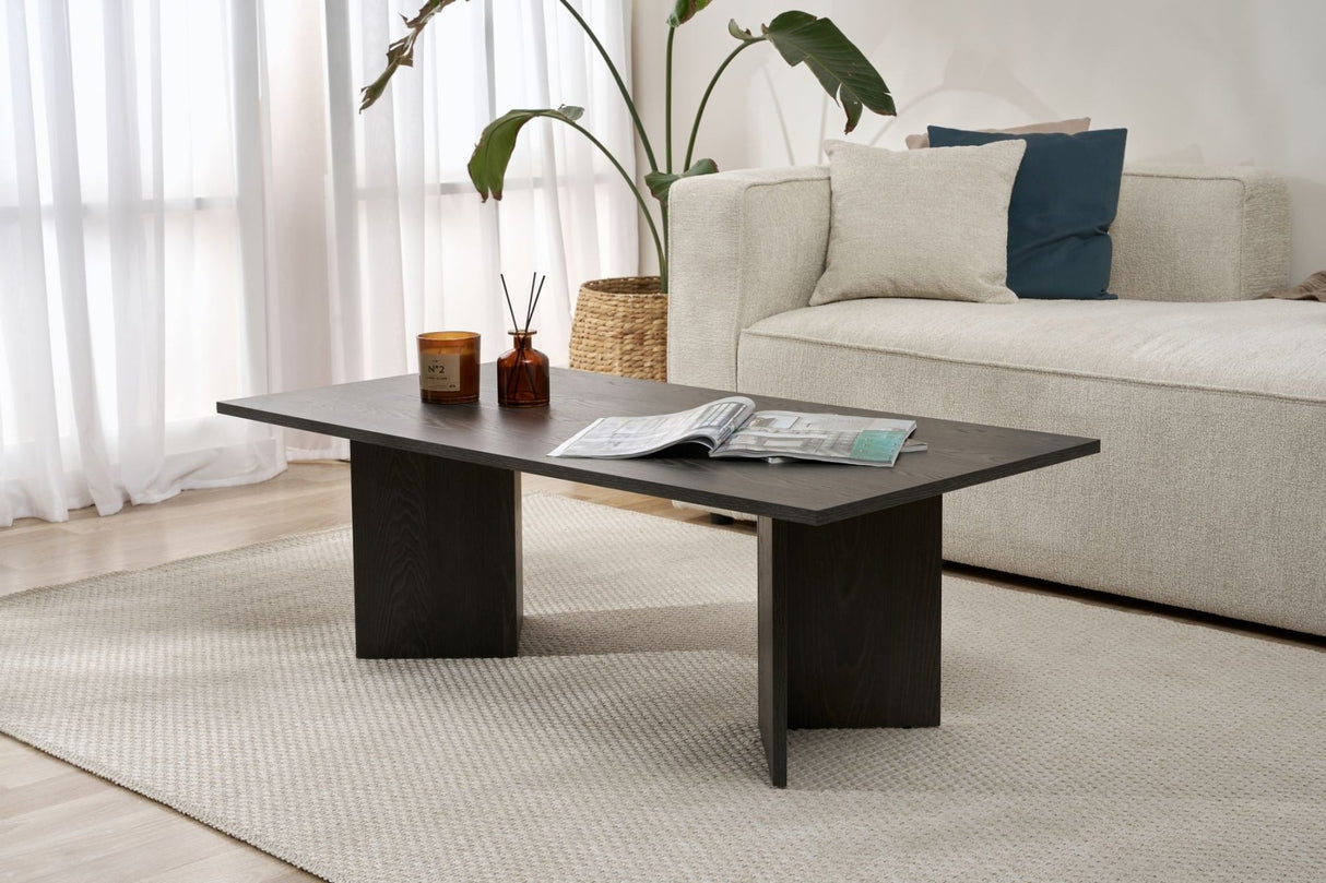 Sabin Coffee Table Lumiere Black Melamine 119x60x40 cm 