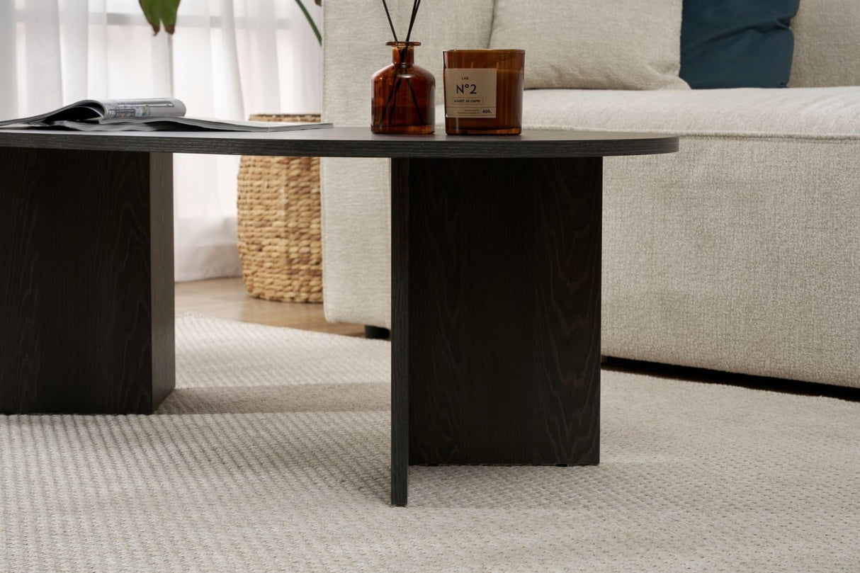 Sable Lumière Black Coffee Table 119x60 cm Melamine 