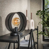 Table lamp Fons 1-light round metal black 