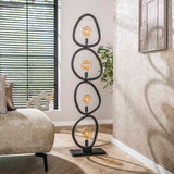 Floor lamp Orion 4-lights Black Metal 165 cm 