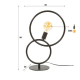 Table Lamp Arch 1-light – Black Metal 