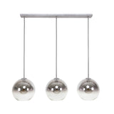 Glazen hanglamp Juliette 3-lichts smokey glass