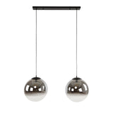 Hanging lamp Juliette 2-light smoking glass