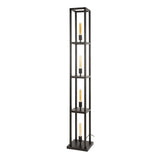 Industrial floor lamp Ardon 4-lights - Black metal 