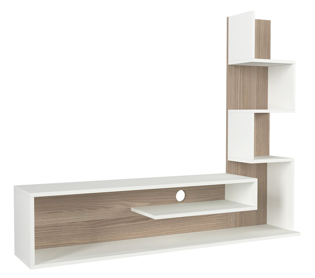 TV Meubel Set Metehan Wit Cordoba Melamine 120x33,1x cm