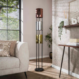 Floor Lamp Nox 3-lights Black Metal 175 cm 
